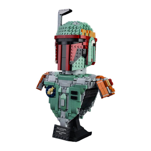 Mould King Bloques Armables Busto de Boba Fett Star Wars, 1268 Piezas