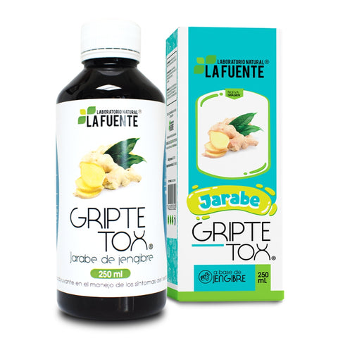 Natural La Fuente Jarabe Gripte Tox Jengibre Afecciones Respiratorias, 250 Ml