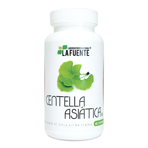 Natural La Fuente Suplemento Alimenticio Centella Asiática Sistema Circulatorio, 60 Cápsulas