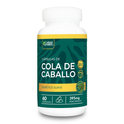 Natural La Fuente Suplemento Alimenticio Cola de Caballo Diurético Suave, 60 Cápsulas