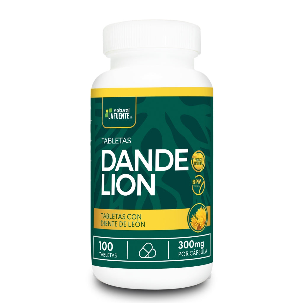 Natural La Fuente Suplemento Alimenticio Dandelion Depurativo y Hepato-Protector, 100 Cápsulas