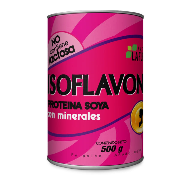 Natural La Fuente Suplemento Alimenticio Isoflavona con Minerales Climaterio Femenino, 500 G