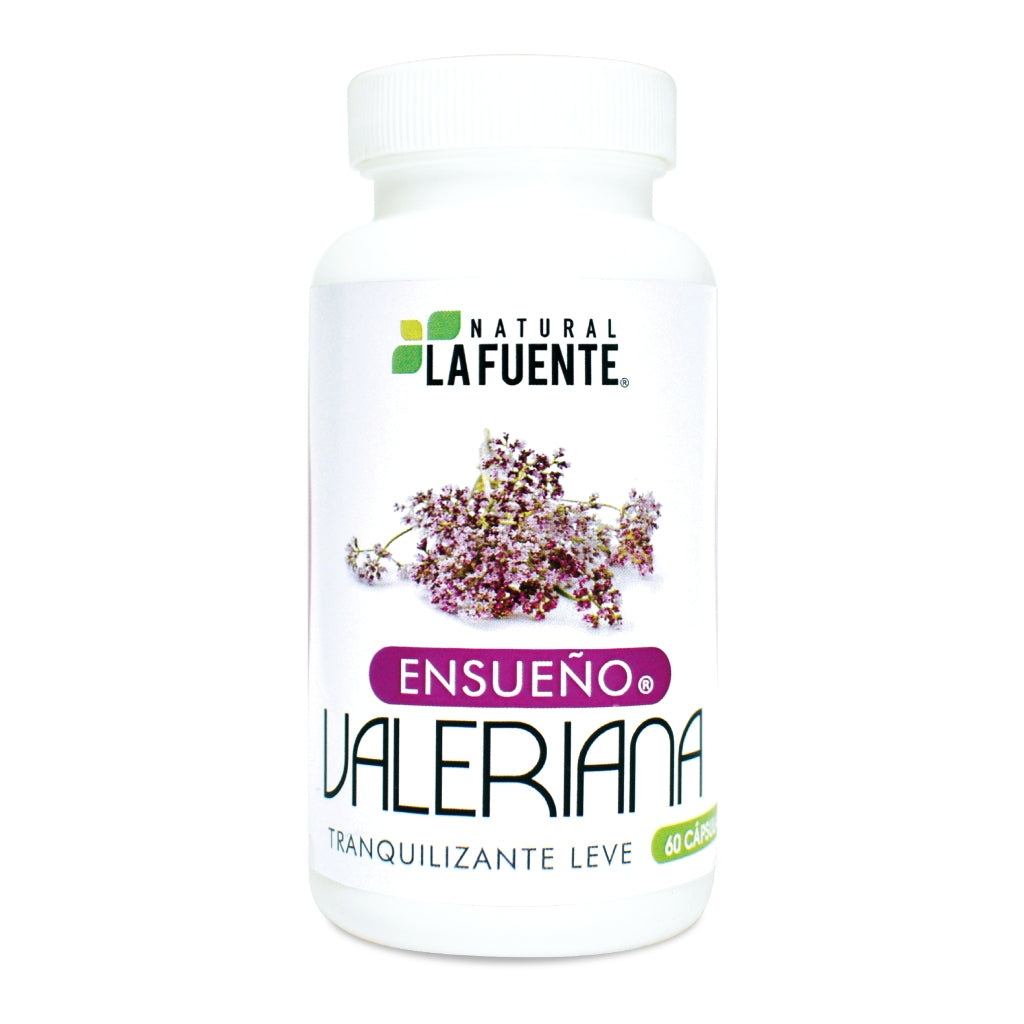 Natural La Fuente Suplemento Alimenticio Valeriana Ensueño Ansiedad y Estrés, 60 Cápsulas