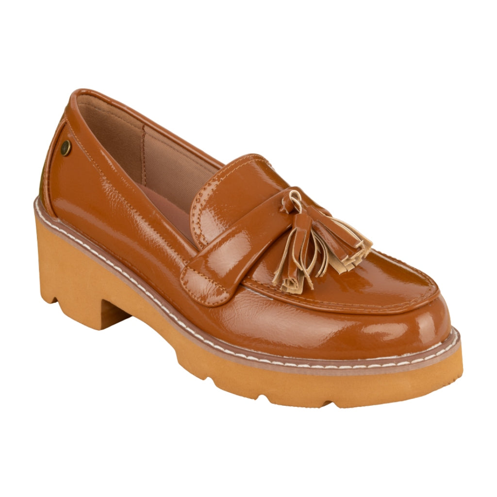 Natural Zapatos Flabia Camel Pat, para Mujer