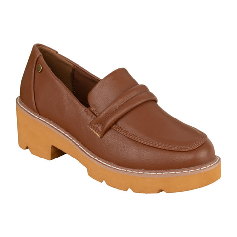 Natural Zapatos Kalah Brown Pu, para Mujer