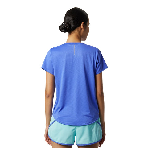 New Balance Camiseta Accelerate Azul, para Mujer