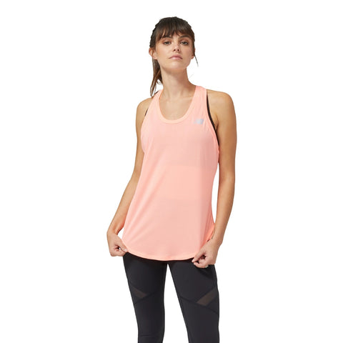 New Balance Camiseta Deportiva sin Mangas Accelerate Salmón, para Mujer