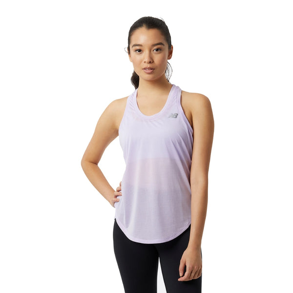 New Balance Camiseta Deportiva sin Mangas Accelerate Tank Lila, para Mujer