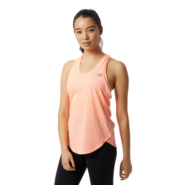 New Balance Camiseta Deportiva sin Mangas Accelerate Tank Naranja, para Mujer