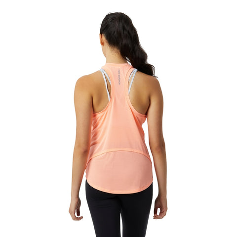 New Balance Camiseta Deportiva sin Mangas Accelerate Tank Naranja, para Mujer