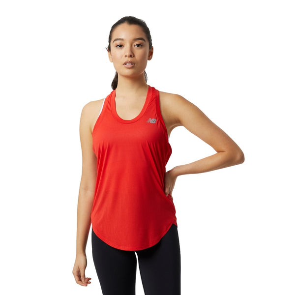 New Balance Camiseta Deportiva sin Mangas Accelerate Tank Rojo, para Mujer