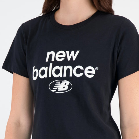 New Balance Camiseta Essentials Reimagined Archive Negro, para Mujer