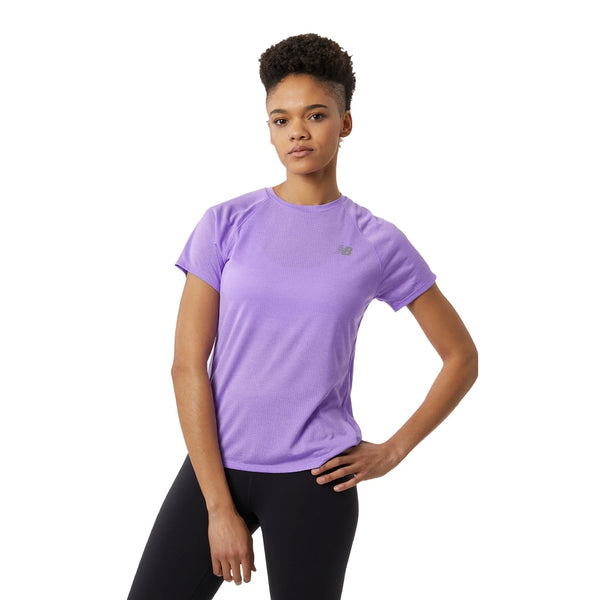 New Balance Camiseta Impact Run Lila, para Mujer