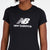 New Balance Camiseta NB Essentials Stacked Logo Negro, para Mujer