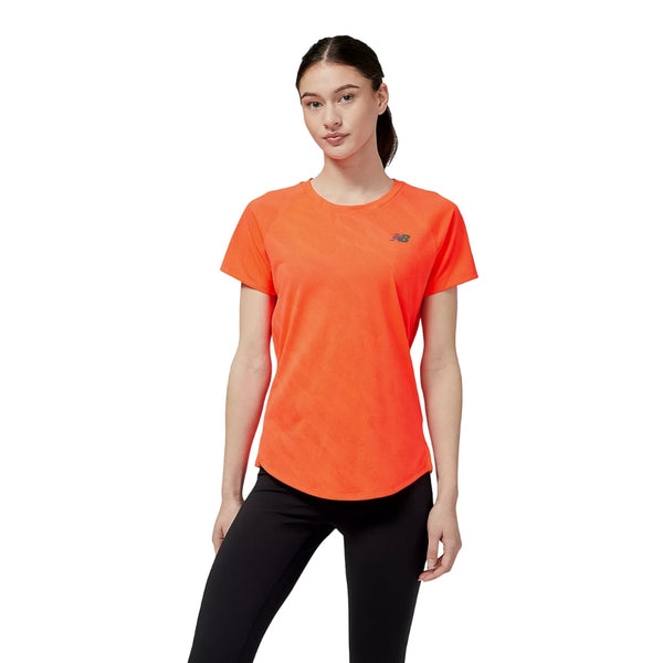 New Balance Camiseta Q Speed Jacquard Rojo Eléctrico, para Mujer