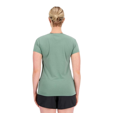 New Balance Camiseta Reletless Heathertech Verde, para Mujer