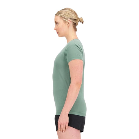 New Balance Camiseta Reletless Heathertech Verde, para Mujer