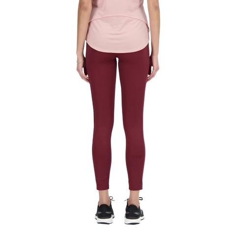 New Balance Licra Deportiva Larga Accelerate Pacer Vino, para Mujer