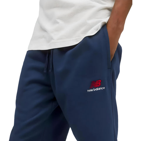 New Balance Pantalón Deportivo Uni-ssentials French Terry Azul, para Hombre