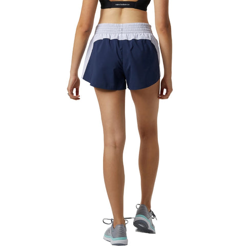 New Balance Short Accelerate 2.5" Azul Oscuro/Blanco, para Mujer