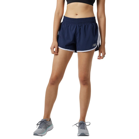 New Balance Short Accelerate 2.5" Azul Oscuro/Blanco, para Mujer