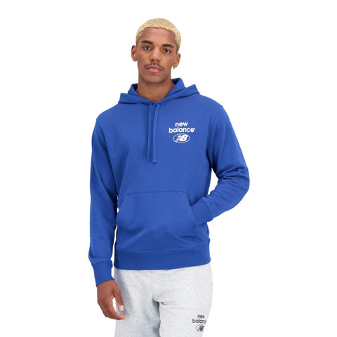 New Balance Sudadera con Capucha Essentials Reimagined French Azul, para Hombre