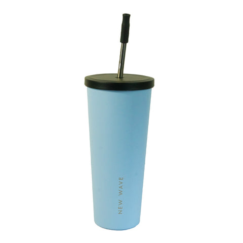 New Wave Vaso Insulado con Pajilla, 24 Oz