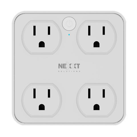 Nexxt Solutions 4 Enchufes y Protector de Sobretensión Inteligente Wi-Fi con USB-A y USB-C, NHP-T615