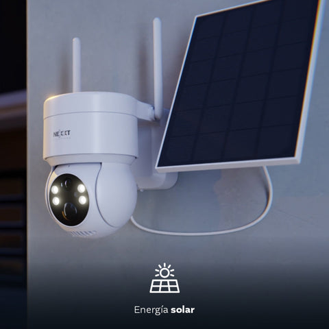 Nexxt Solutions Cámara PTZ Solar Wi-Fi Inteligente para Exterior, NHC-OP20S