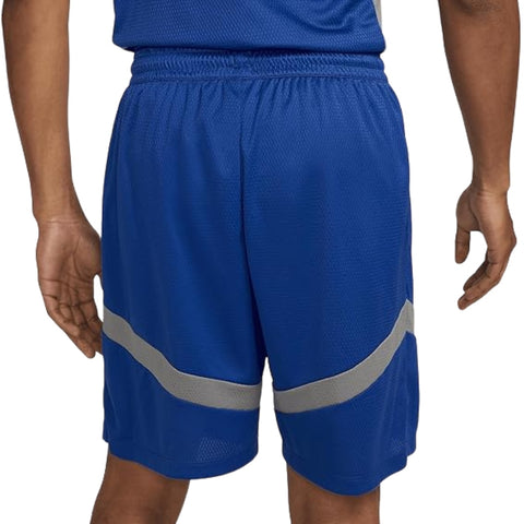 Nike Short de Básquetbol Dri-Fit Icon 8" Azul Royal/Gris, para Hombre