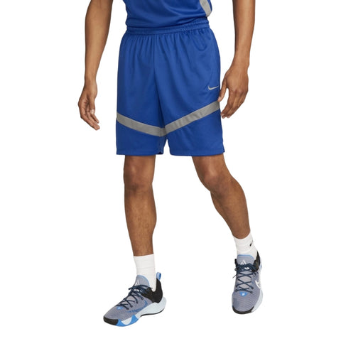 Nike Short de Básquetbol Dri-Fit Icon 8" Azul Royal/Gris, para Hombre