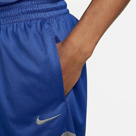 Nike Short de Básquetbol Dri-Fit Icon 8" Azul Royal/Gris, para Hombre