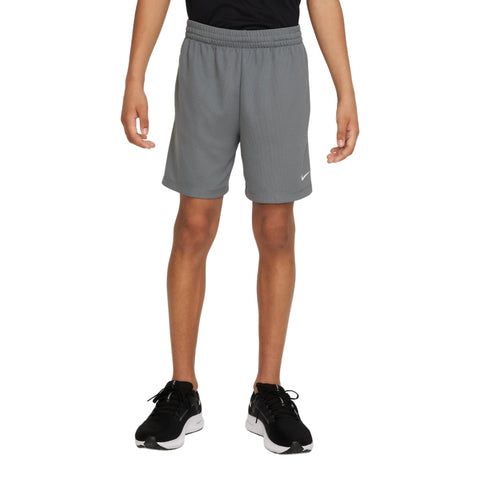 Nike Short de Entrenamiento B NK Dri-Fit Multi Gris Oscuro, para Niño