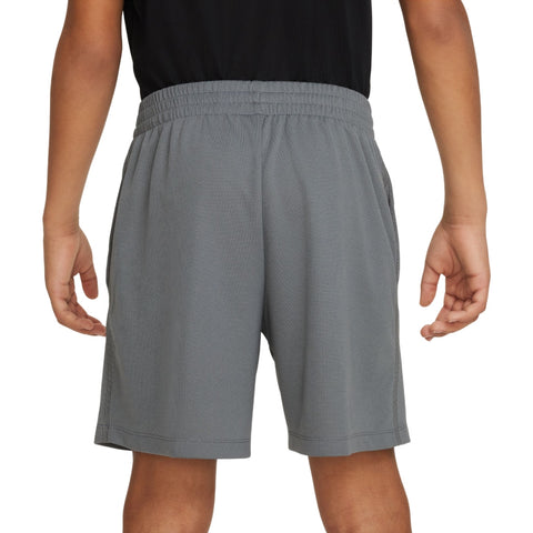 Nike Short de Entrenamiento B NK Dri-Fit Multi Gris Oscuro, para Niño