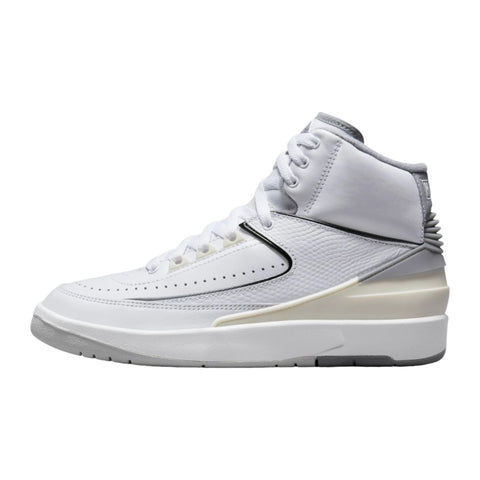 Nike Tenis Air Jordan 2 Retro BG Blanco/Gris, para Niño