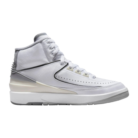 Nike Tenis Air Jordan 2 Retro BG Blanco/Gris, para Niño