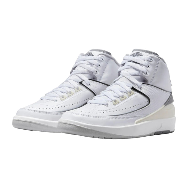 Nike Tenis Air Jordan 2 Retro BG Blanco/Gris, para Niño