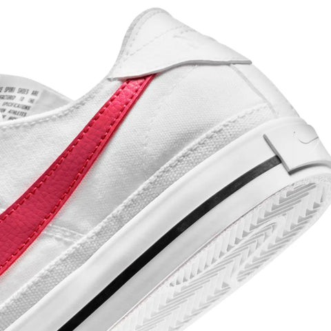 Nike Tenis Court Legacy Canvas Blanco/Rosado, para Mujer