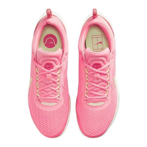 Nike Tenis Zoom Court Pro HC Coral/Volt, para Mujer