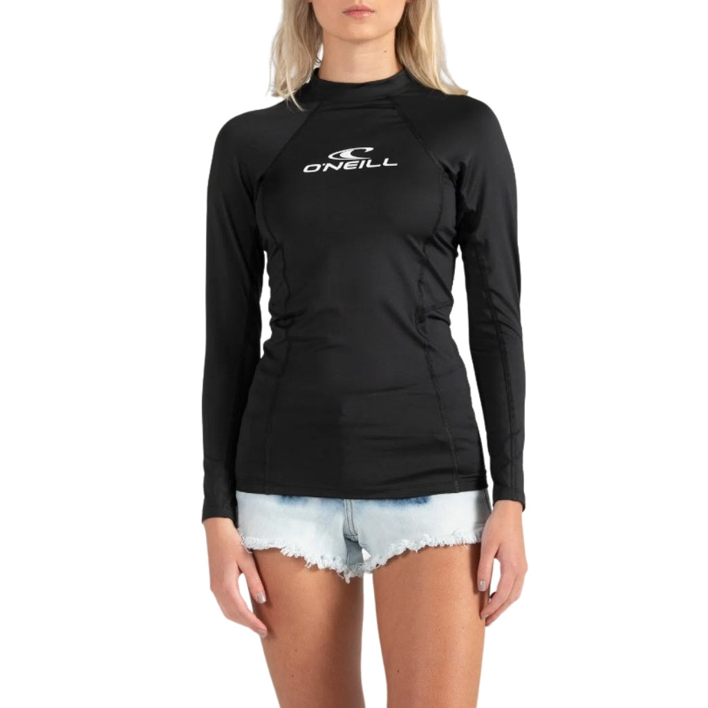 Oneill Camiseta Manga Larga Rash Guard Slim Fit Negro, para Mujer