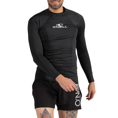 Oneill Camiseta Manga Larga Rash Guard Slim Fit Negro, para Hombre