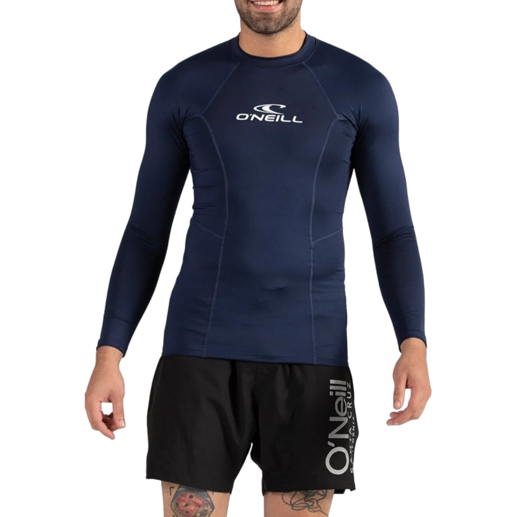 Oneill Camiseta Manga Larga Rash Guard Slim Fit Azul, para Hombre