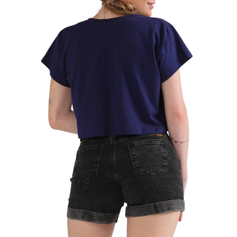 Oneill Camiseta Crop Top Visionary Azul Marino, para Mujer