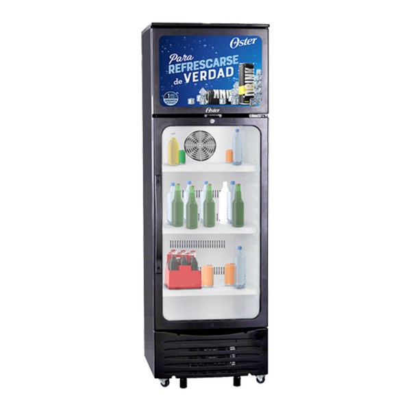 Oster Exhibidor Vertical Vitrina Swam con Freezer, OS-SCD-370B