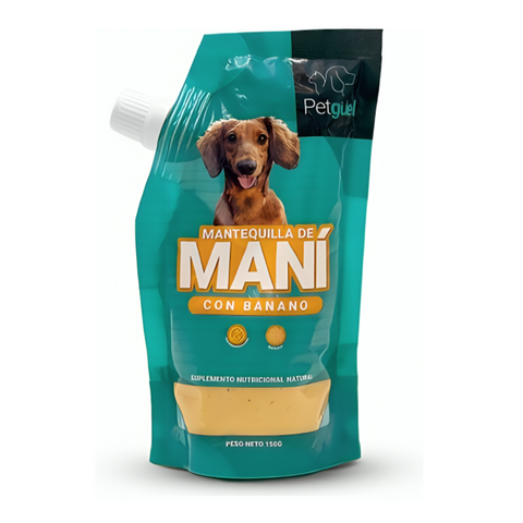 Petgüel Treat Mantequilla de Maní con Banano para Perros, 150g