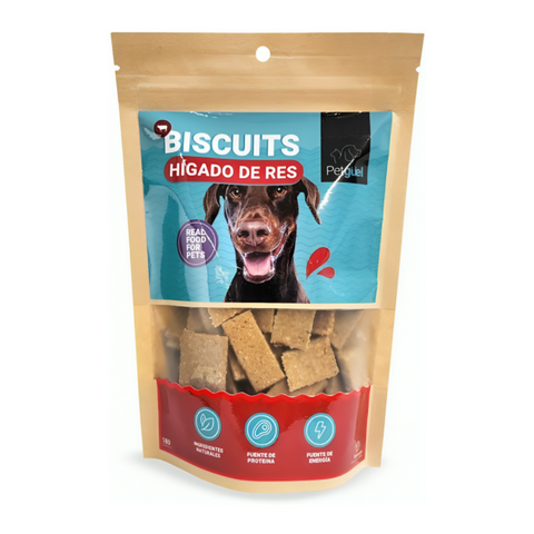 Petgüel Treats Biscuits Hígado de Res para Perros, 180g