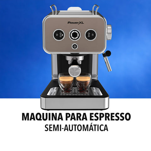 Power XL Máquina de Café Espresso Doble Semi Automática, EM0112-0SPLA