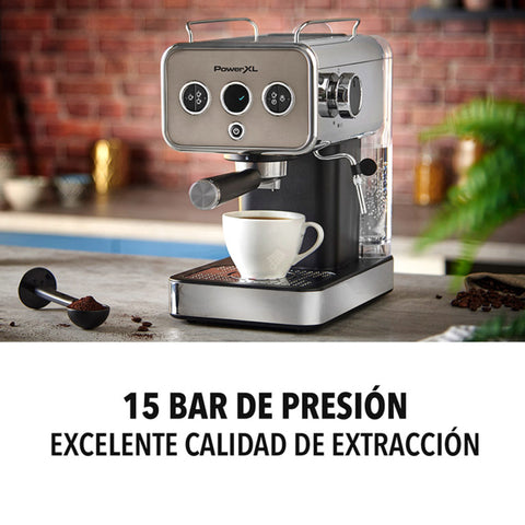 Power XL Máquina de Café Espresso Doble Semi Automática, EM0112-0SPLA