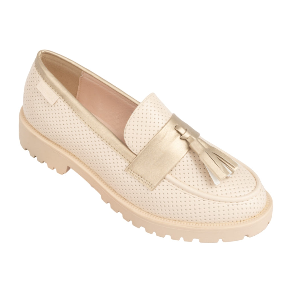 Promise Zapatos Héloise Cream Pu, para Mujer