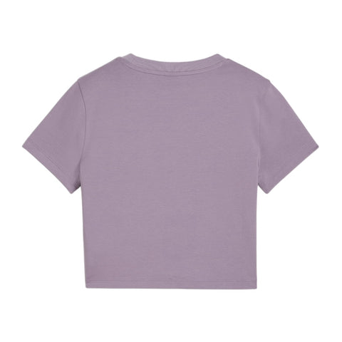 Puma Camiseta Crop Top Classics Baby Tee W Lila, para Mujer